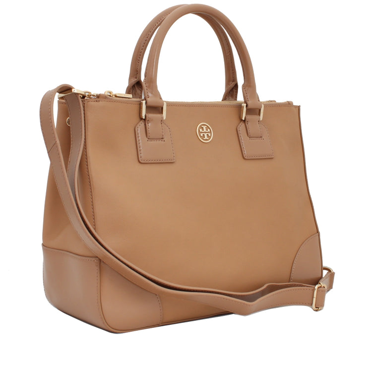 Tory burch robinson double zip satchel cheap