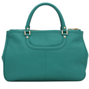 Tory Burch Amanda Double Zip Tote Bag- Turquoise