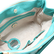 Tory Burch Amanda Double Zip Tote Bag- Turquoise