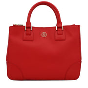 Tory Burch Robinson Double Zip Tote Bag- Poppy Red