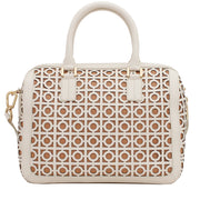 Tory Burch Kelsey Middy Satchel Bag- Bleach-Aged Vachetta