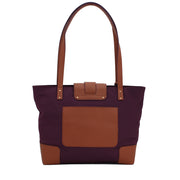 Tory Burch Penn Mini Tote Bag- Dark Plum