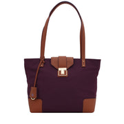 Tory Burch Penn Mini Tote Bag- Dark Plum