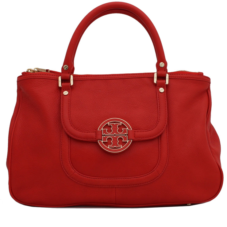 Tory Burch Amanda Double Zip Tote Bag- Flame Red