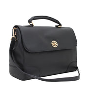 Tory Burch Robinson Top Handle Satchel Bag- Black