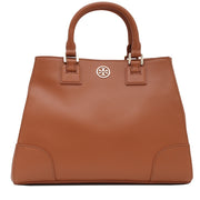 Tory Burch Robinson Triangle Tote Bag- Luggage