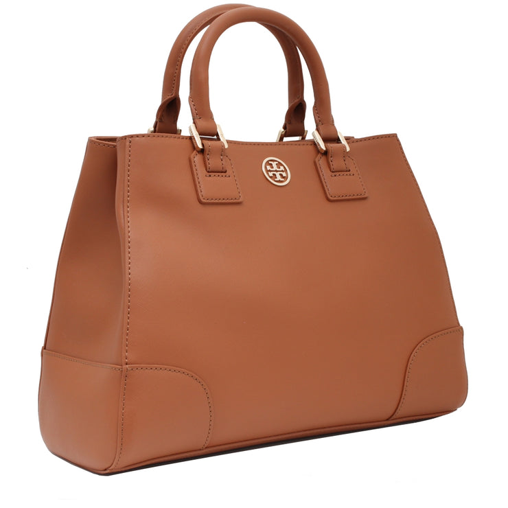 Tory Burch Robinson Triangle Tote Bag- Black