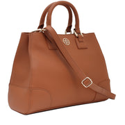 Tory Burch Robinson Triangle Tote Bag- Black