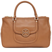Tory Burch Amanda Double Zip Tote Bag- Aged Vachetta