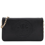 Tory Burch Bombe Reva Clutch Shoulder Bag- Black