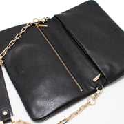 Tory Burch Bombe Reva Clutch Shoulder Bag- Black