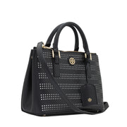 Tory Burch Robinson Perforated Double Zip Tote in Natural