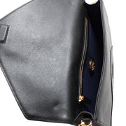 Tory Burch Robinson Envelope Clutch Bag- Black