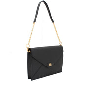 Tory Burch Robinson Envelope Clutch Bag- Black