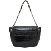 Tory Burch Marion Quilted Patent Leather Small Flap Shoulder Bag- Black