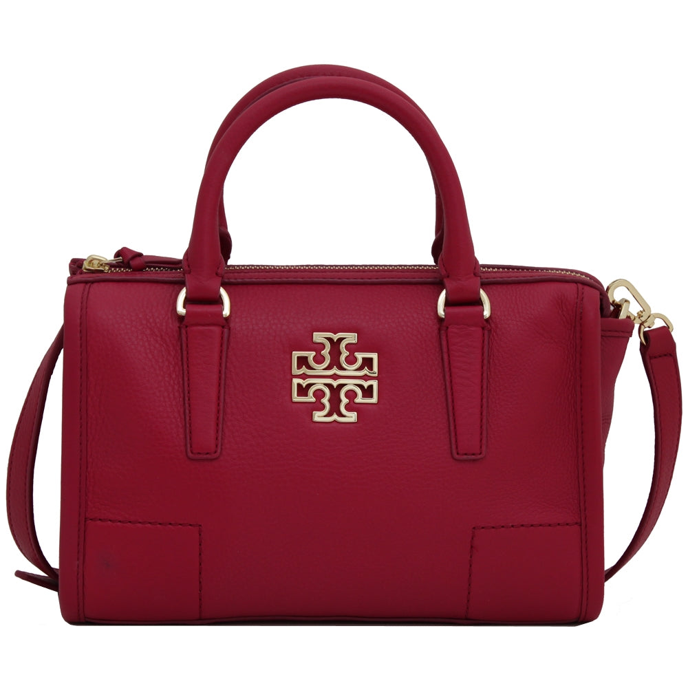 Tory Burch Britten Small Leather Satchel Bag – PinkOrchard.com