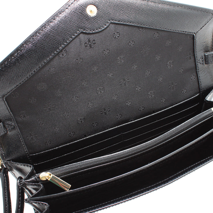 Tory Burch Robinson Expandable Concierge Clutch Crossbody Bag- Black