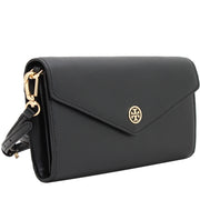Tory Burch Robinson Expandable Concierge Clutch Crossbody Bag- Black