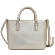 Tory Burch Robinson Mini Square Tote Bag- Soft Gold