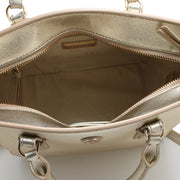Tory Burch Robinson Mini Square Tote Bag- Soft Gold