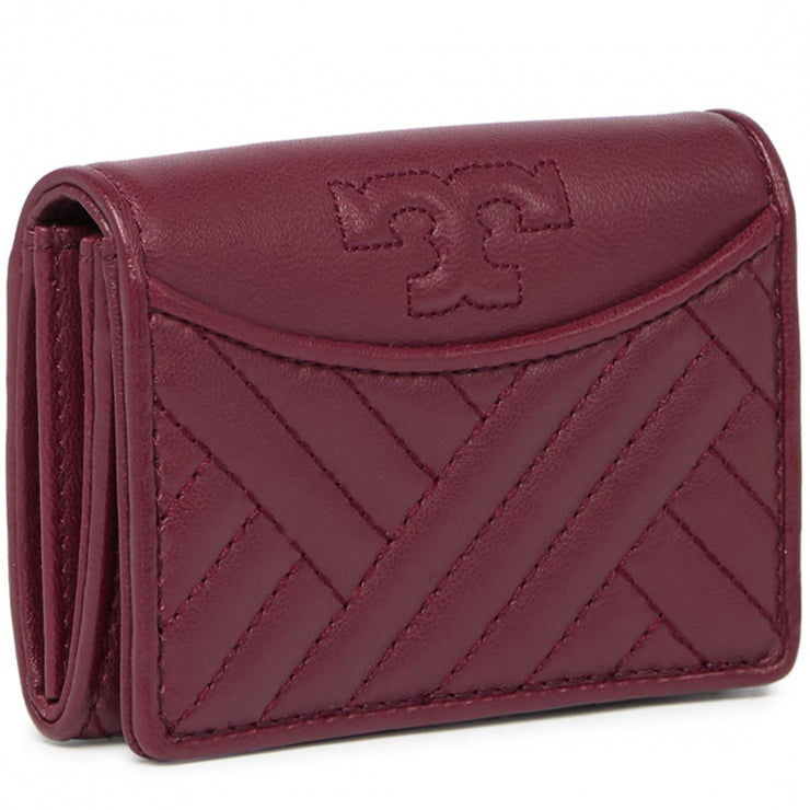 Tory Burch Alexa Card Case- Imperial Garnet