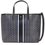 Tory Burch Gemini Link Small Tote Bag- Black Gemini Link Stripe