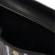 Tory Burch Gemini Link Small Tote Bag- Black Gemini Link Stripe