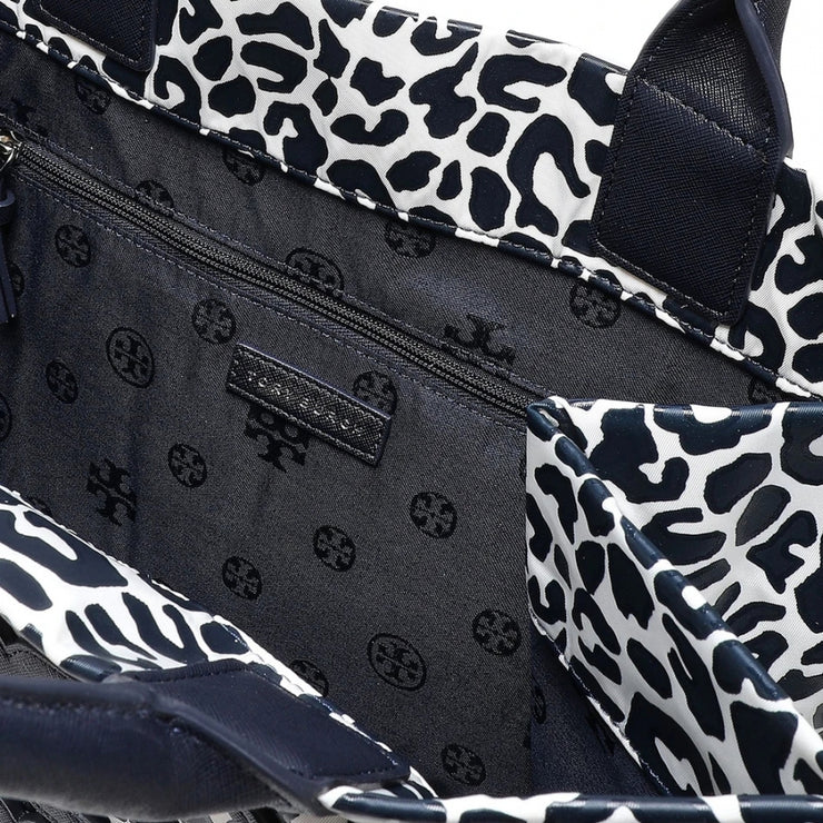 Tory Burch Ella Leopard Canvas Tote Bag