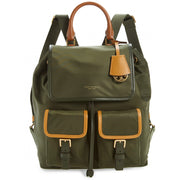Tory Burch Perry Nylon Colour Block Flap Backpack Bag