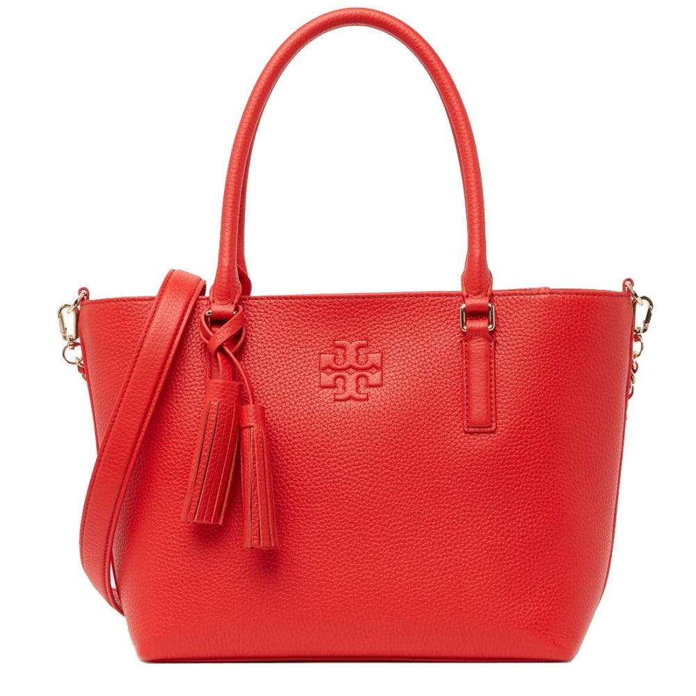 Tory Burch Thea Small Convertible Tote Bag in Brilliant Red