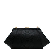 Zac Posen Leather Clutch Bag- Black
