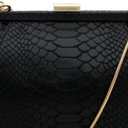 Zac Posen Leather Clutch Bag- Black