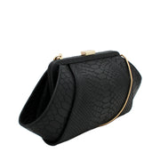 Zac Posen Leather Clutch Bag- Black