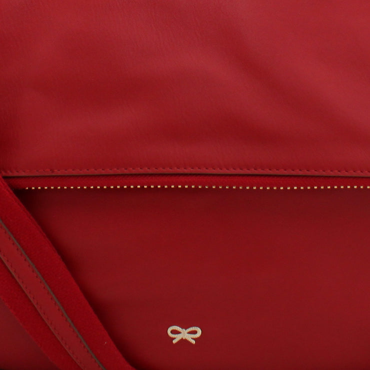 Anya Hindmarch Maxi Zip Leather Shoulder Bag- Red