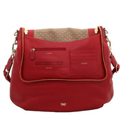 Anya Hindmarch Maxi Zip Leather Shoulder Bag- Red