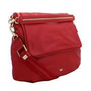 Anya Hindmarch Maxi Zip Leather Shoulder Bag- Red
