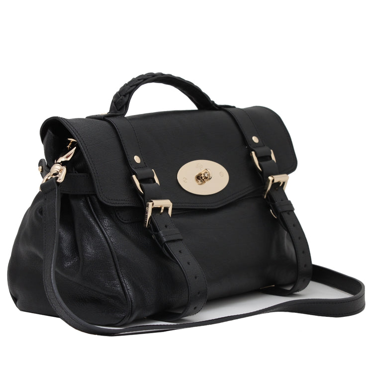 Mulberry Alexa Polished Buffalo Medium Satchel Bag