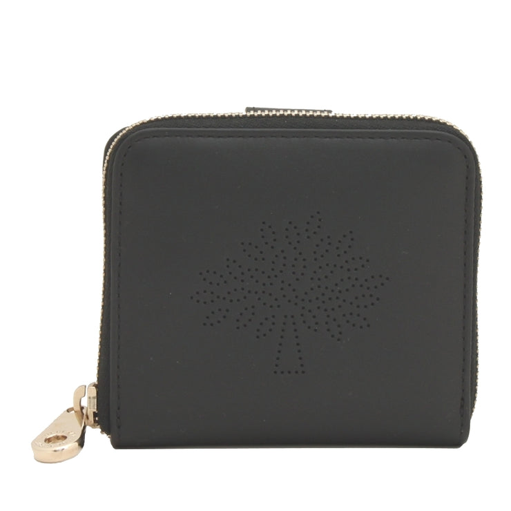 Mulberry RL3984 Blossom Zip Around Nappa Calf Leather Purse Wallet- Black