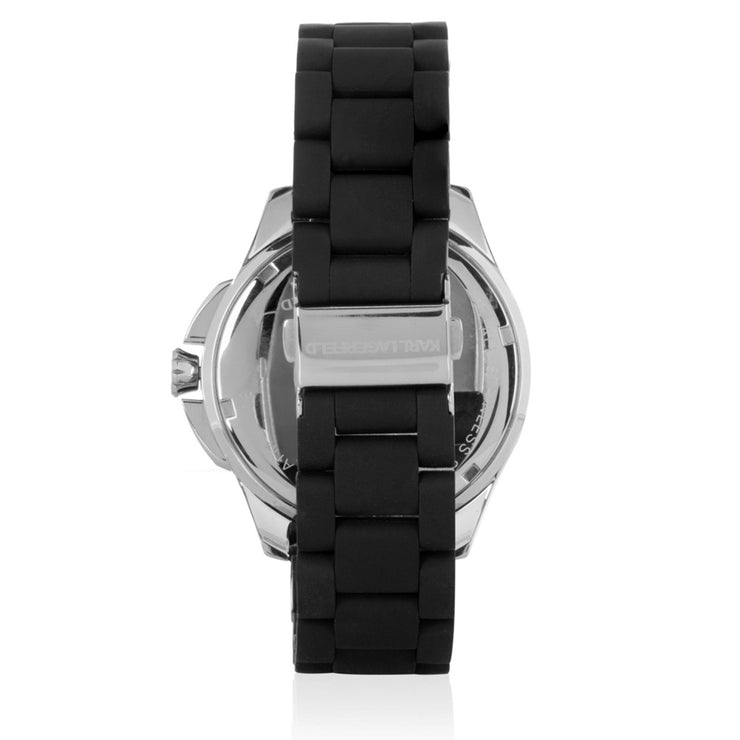 Karl Lagerfeld Unisex White Silicone Wrapped Stainless Steel Bracelet Watch