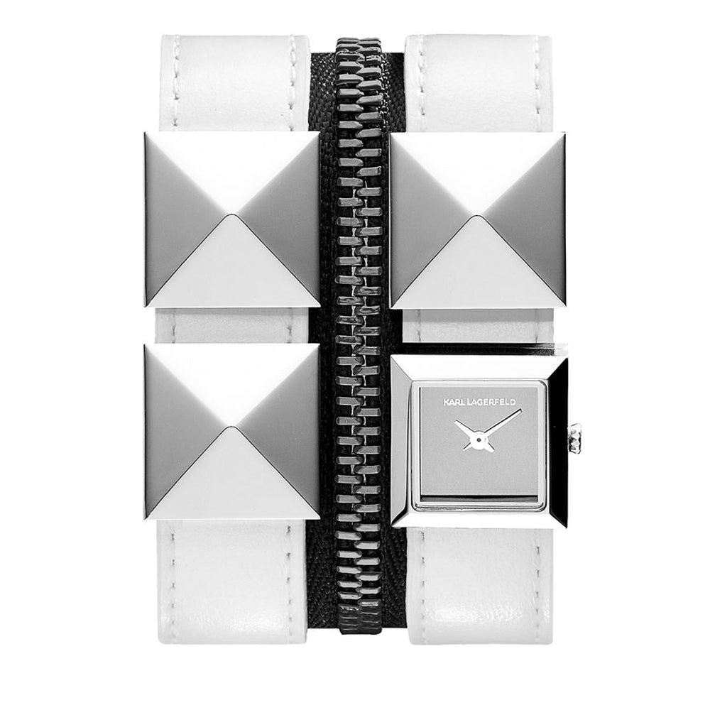 Karl Lagerfeld Silver Belt Zipper Watch Karl Lagerfeld | Accessories | Karl Lagerfeld Zip Triple  main image 2