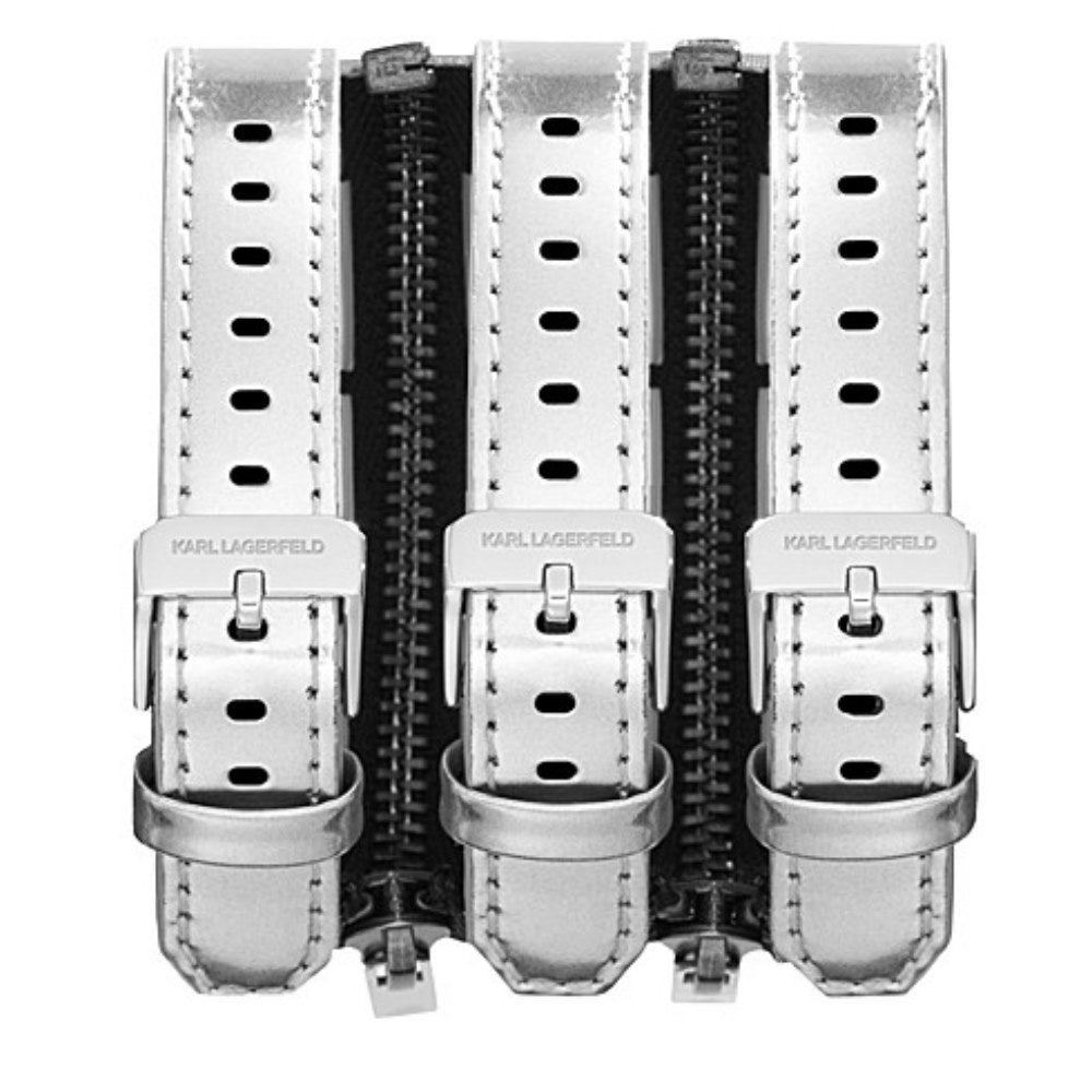 Karl Lagerfeld Silver Belt Zipper Watch Karl Lagerfeld | Accessories | Karl Lagerfeld Zip Triple  main image 3