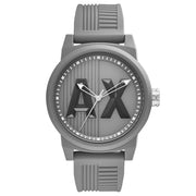 Armani Exchange Watch AX1452- Grey Silicon Round Dial Unisex Watch