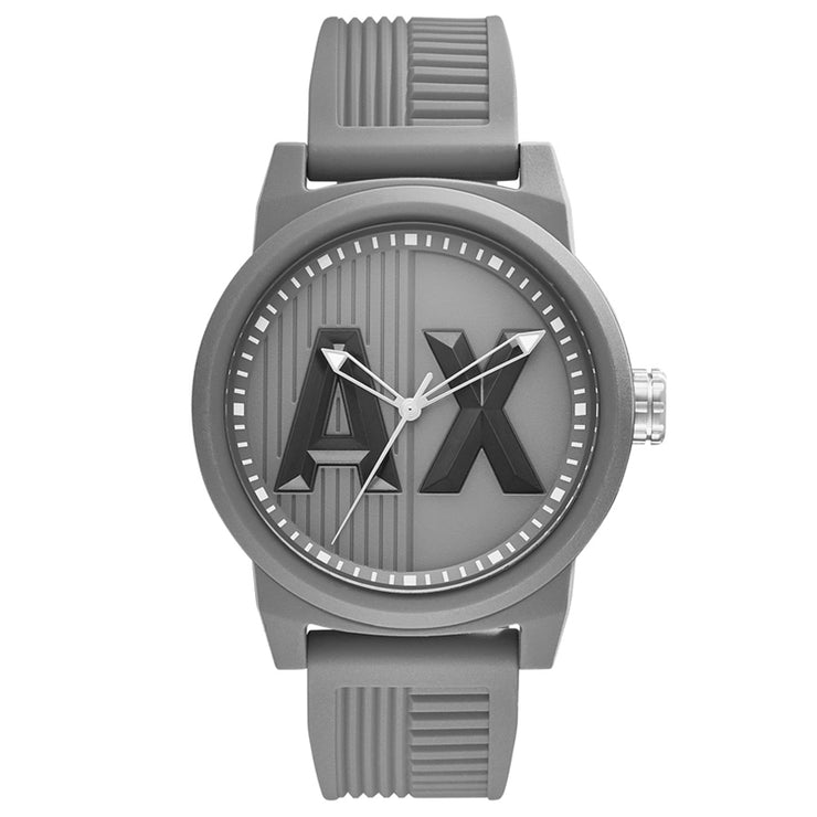 Armani Exchange Watch AX1452- Grey Silicon Round Dial Unisex Watch