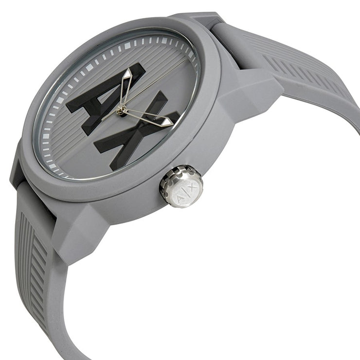 Armani Exchange Watch AX1452- Grey Silicon Round Dial Unisex Watch