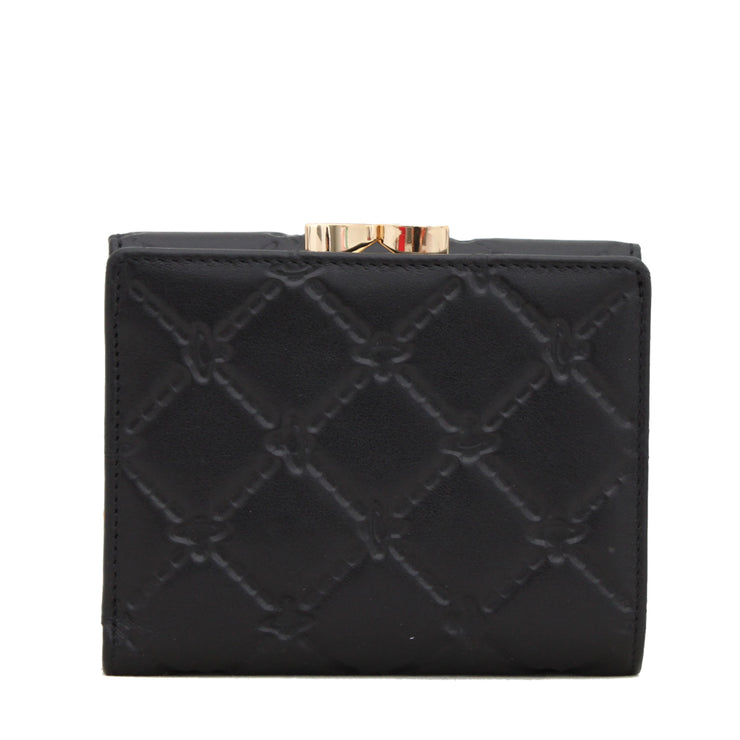 Vivienne Westwood Angel Orb Embossed Short Wallet- Black