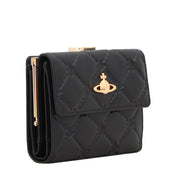 Vivienne Westwood Angel Orb Embossed Short Wallet- Black