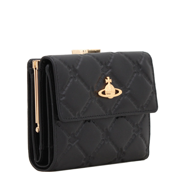 Vivienne Westwood Angel Orb Embossed Short Wallet- Black