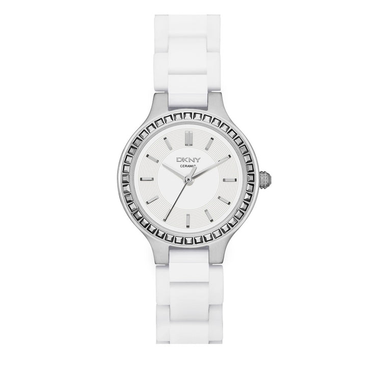 DKNY Watch NY2249- Chambers White Ceramic Bracelet Ladies Watch