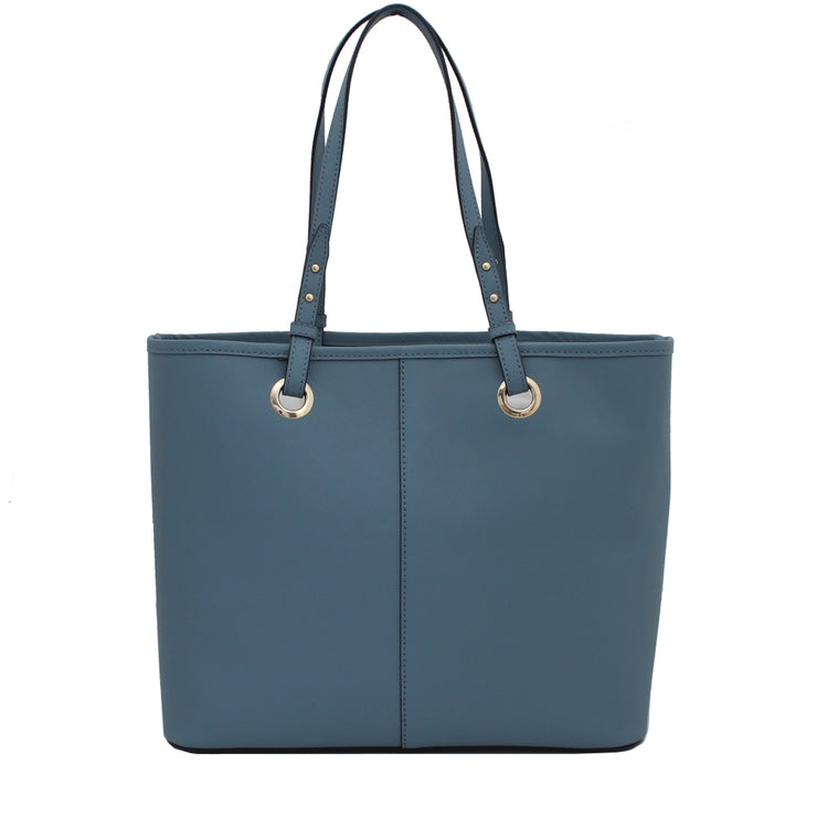 DKNY Bryant Park Saffiano Leather East West Shopper Bag- Blue