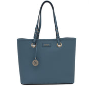 DKNY Bryant Park Saffiano Leather East West Shopper Bag- Blue